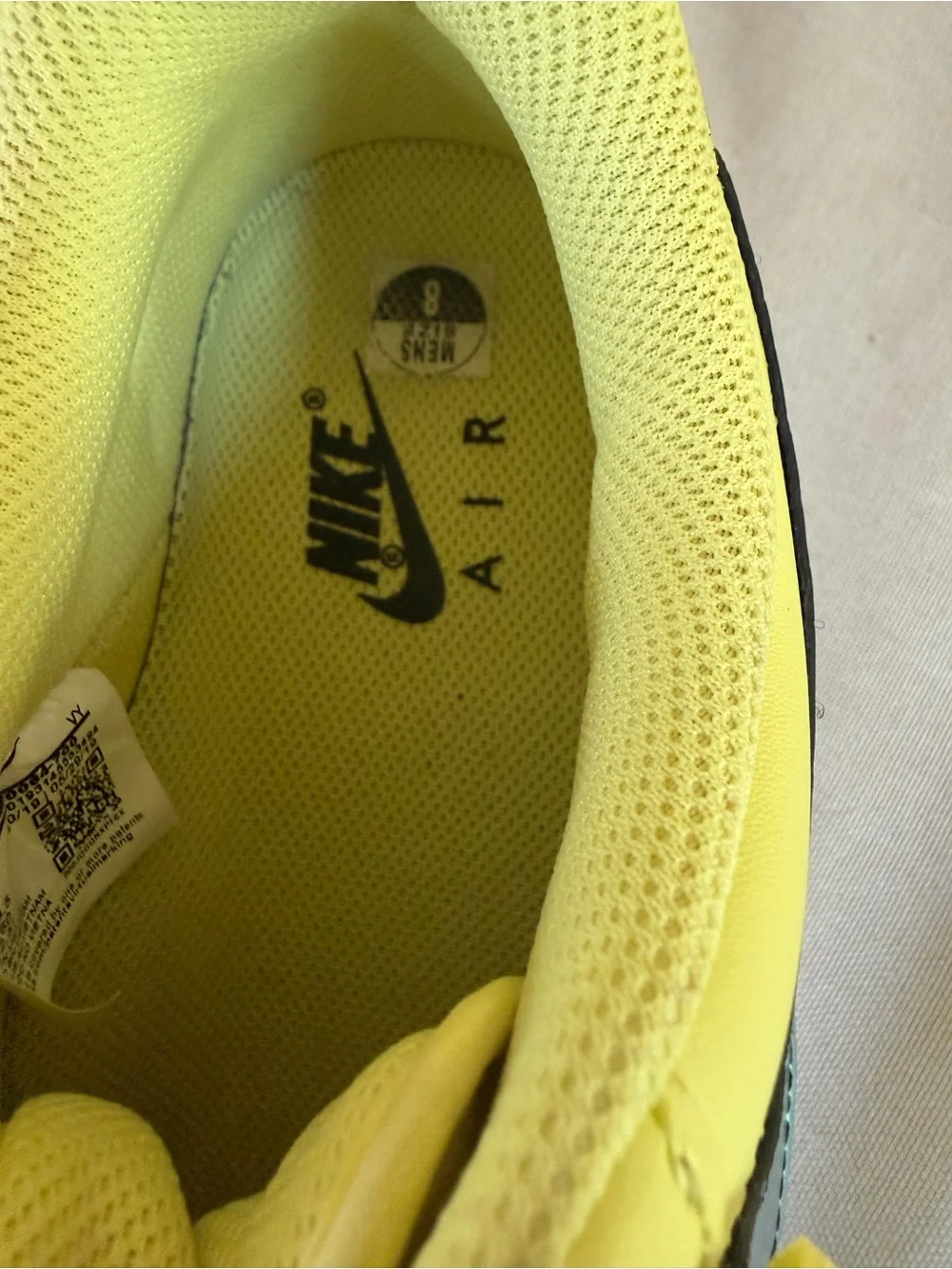Nike Air Force 1 ‘07 LV8 Yellow Pulse Oil Slick Men’s  Size 8 EUC!